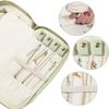 Foldable Jewelry Organizer with Zipper Tangle-free Jewelry Storage Case Portable Large Capacity Storage Bag for Rings//Earrings