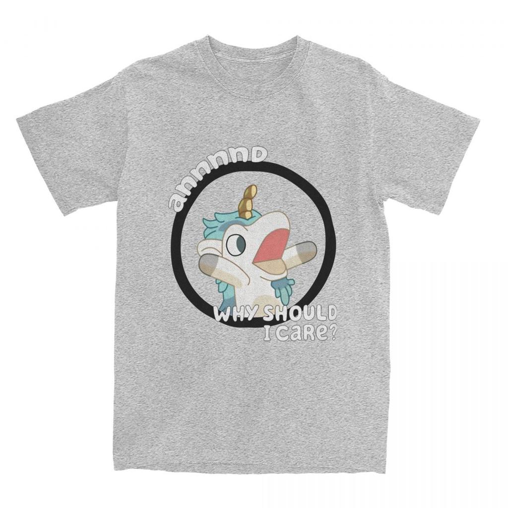 Divertente Blueys Unicorse Perché Dovrei Preoccuparmi T-shirt Spiaggia Casual T-shirt Cotone Novità T-shirt Per Coppia Maniche Corte Top Magliette