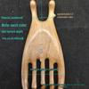 Sandalwood Dual-Use Head Massage Comb: Five-Claw & Five-Tooth Large Scalp Massager - Buddha Hand Design.