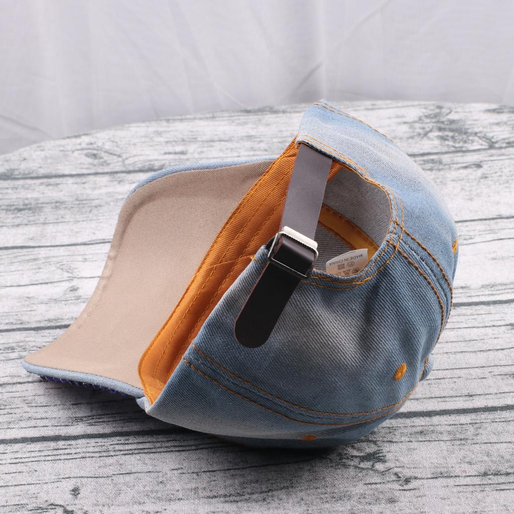 European American Handmade Drill Sunscreen Washed Denim Common American Flag Baseball Cap Unisex 3D Fashionable Vintage