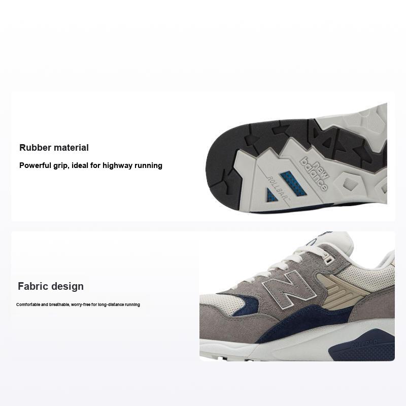 Кроссовки унисекс New Balance 580 Castlerock Grey Moonbeam Natural-Indigo MT580RCB 37