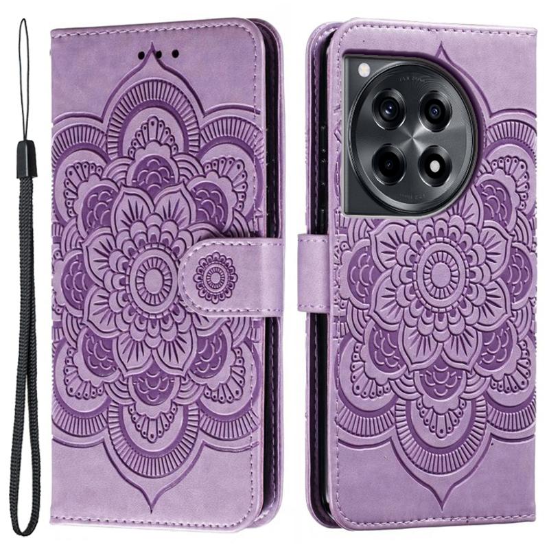 For OnePlus Ace 3 5G Case PU Leather Mandala Imprinted Design Wallet Phone Cover