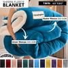 480GSM Heavy Sherpa Fleece Blanket – Double-Sided Warm Throw for Couch, Bed, Office and Travel, Reversible All Season Comfort, Room & Sofa Decoration
