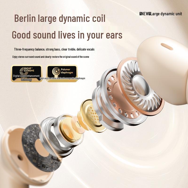 2024 True Wireless Noise-Cancelling Bluetooth Headphones: Long Battery Life, High Sound Quality, Sports-Ready In-Ear Design.