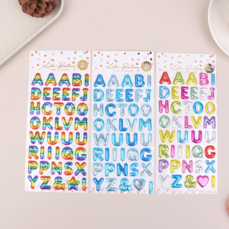3D Gold Coil Shiny Number Alphabet Stickers For Scrapbook Decals Phone Case Personalized Decoration Crafts