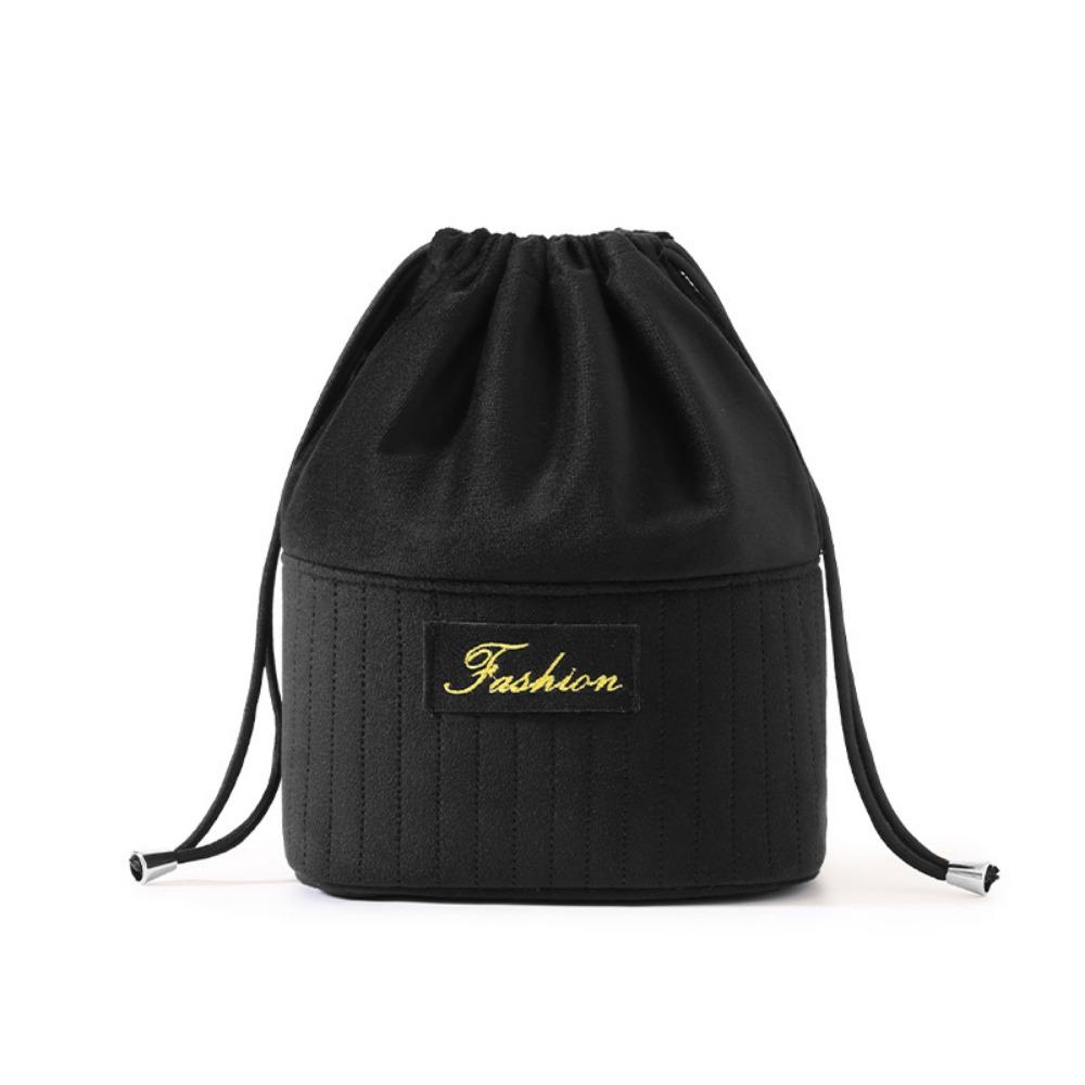

Convenient Multicolor Makeup Bag Large Capacity Multi-functional Cosmetics Bag Flannel Toiletry Bag Travel Bussness чорний