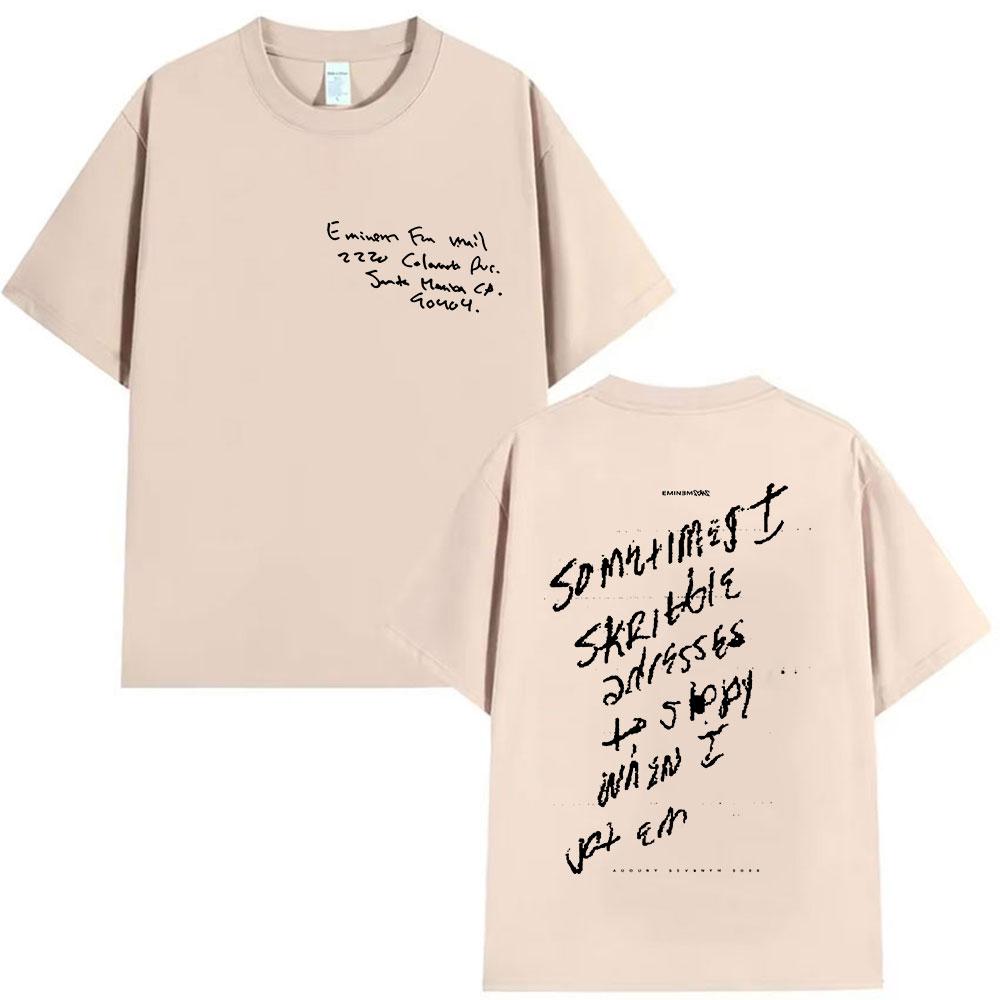 

Rapper Eminem Stans Tour Album 2025 Graphic T Shirts Men Women Casual Fashion Retro Cozy Cotton Short Sleeve Tshirt Streetwear M