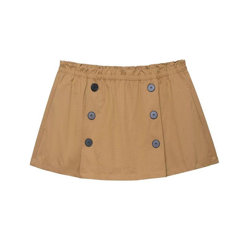 

Kaslead Новая женская одежда Западный стиль Мода Простой и универсальный Декорация пуговицами Кюлоты 1255542 Image color L