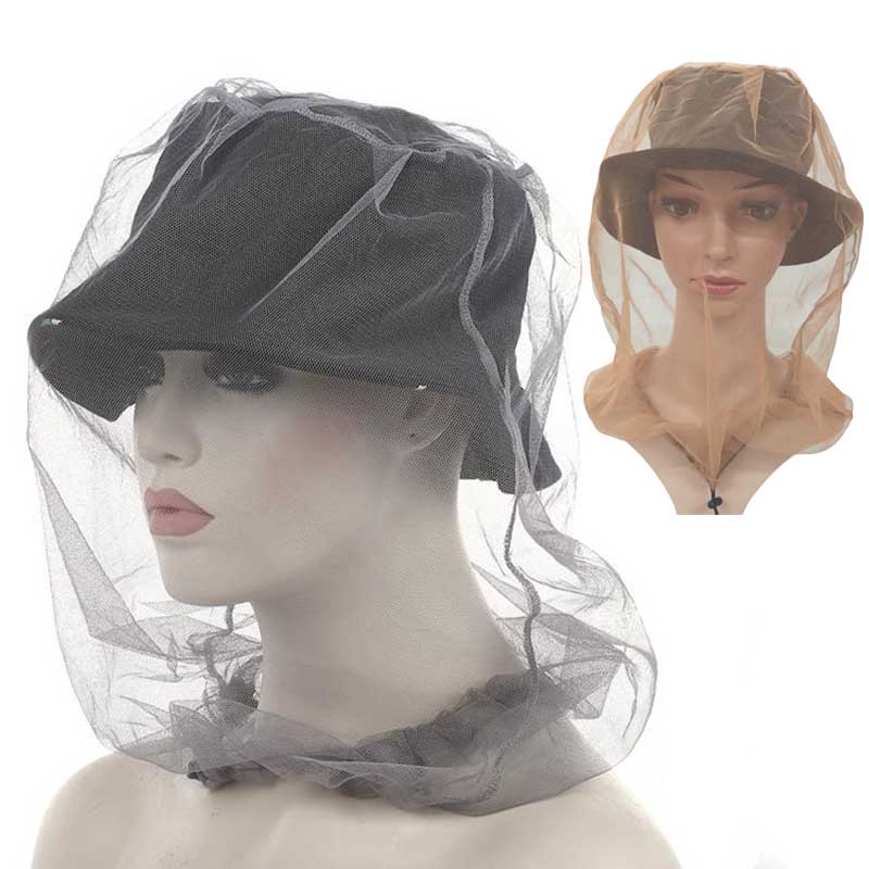 Outdoor Mosquito Head Mesh Nets, Gardening Hat Insect-Proof Hat For Hiking Camping Fishing Outdoor Mosquito Head Mesh Nets