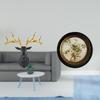 Resin Deer Head Wall Sculpture And European Antique Embossed Photo Frame Ornate Hanging Decor