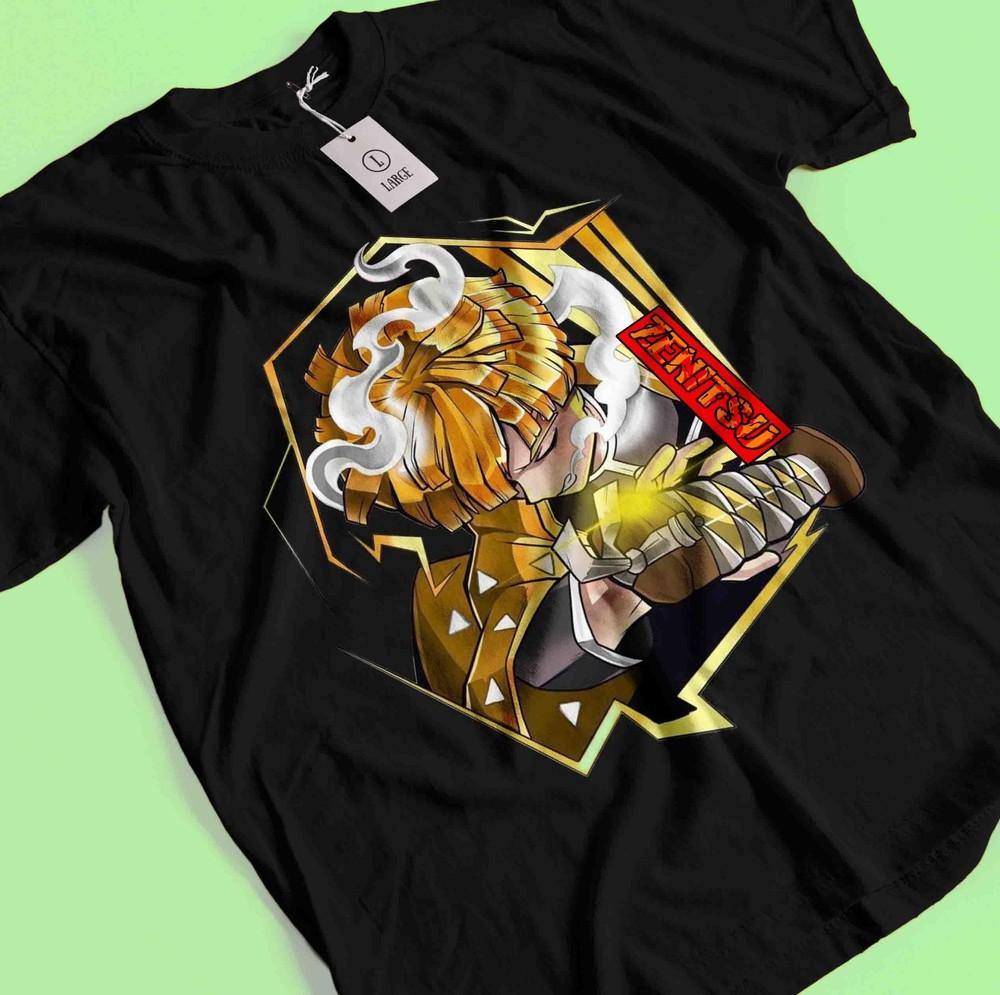 

Demon Slayer Shirt Zenitsu Tshirt Tanjiro T-Shirt Muzan Doma Tee Inosuke Nezuko XL