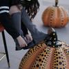 Winter Fall Knitted Leg Warmers Japanese Korean Style Wide Leg Cover Y2K Flared Split Knee High Long Socks for Women
