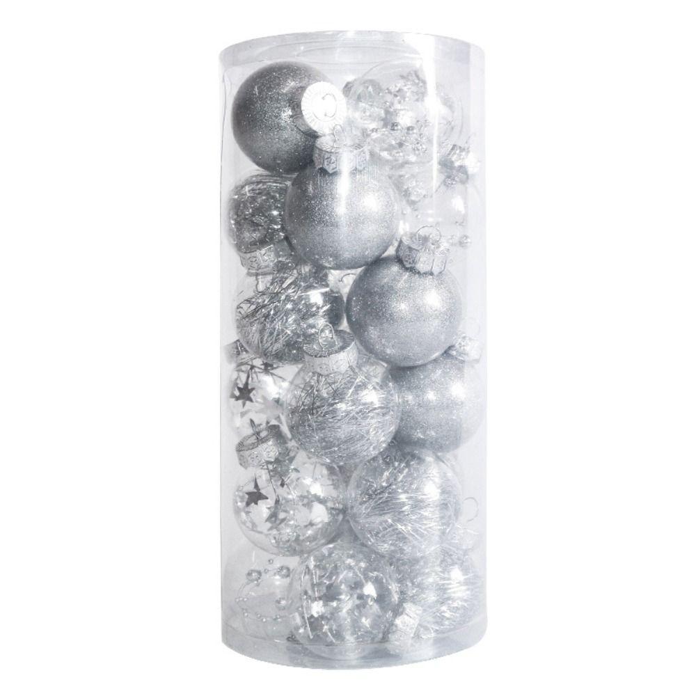 24pcs 6cm Painted Christmas Balls Set Christmas Tree Pendant  Indoor Outdoor Decoration