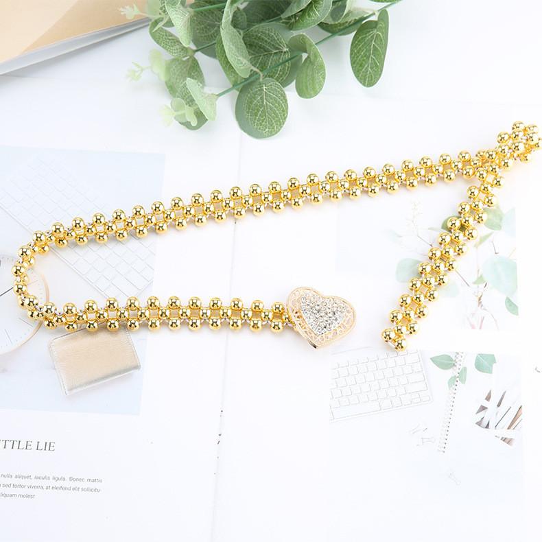 Stylish Elastic Beaded Pearl Waist Belt For Women's Dresses Sweaters Vintage Accessory