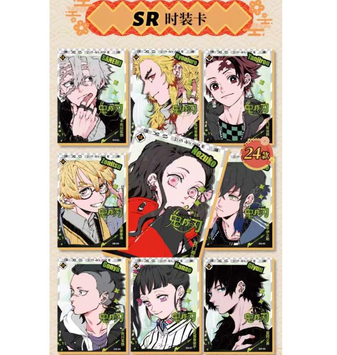 Original Genuine Demon Slayer Trading Cards Anime-Inspired Playing Cards Packaged in Paper PR Edition Board Game