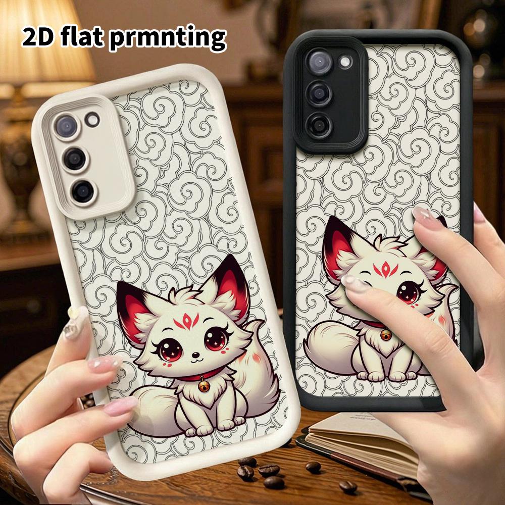Phone Case: 2D Flat Samsung Galaxy A34 A35 M05 M06 S20 S22 S21 FE Plus 5G Protective Case, Bell Nine-Tailed Fox, Christmas and Halloween Gifts