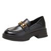 3233 small size loafers, versatile thick soles, new small leather shoes in autumn 2025, women's small inner height increase women's shoes