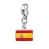 Silver Flag Pendant For Women Men DIY Making Flag Charm Bracelet Accessories Jewelry Neckalce