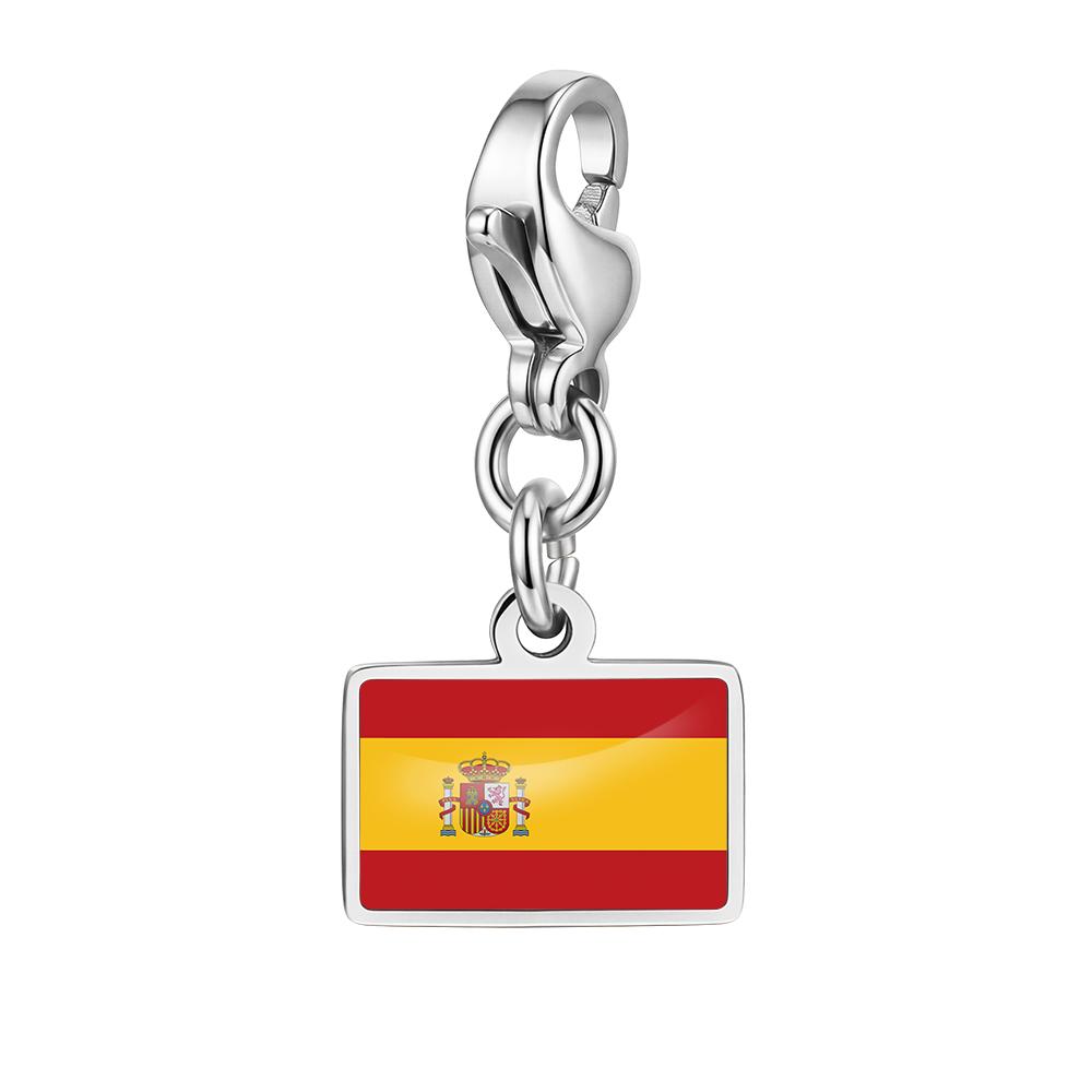Silver Flag Pendant For Women Men DIY Making Flag Charm Bracelet Accessories Jewelry Neckalce