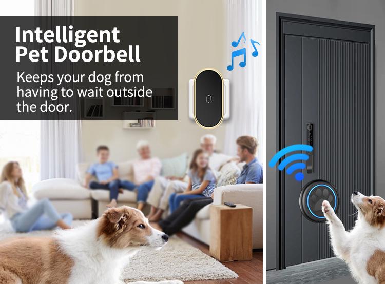 Campanello per Animali Domestici: Pulsante Tattile Wireless per Gatti e Cani