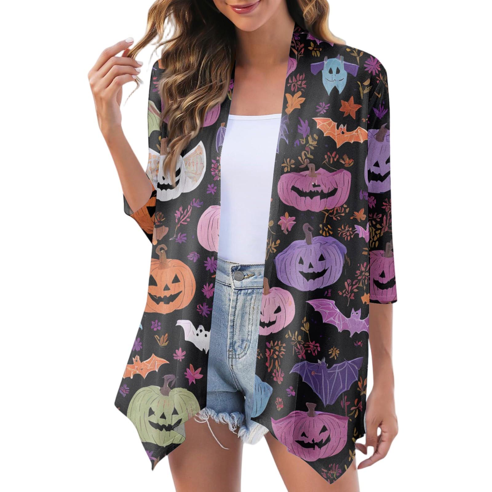 

Женский модный повседневный уютный кардиган-жакет на Хэллоуин L темно-синий