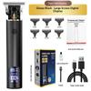 Hair Clipper Digital Display Electric Hair Clipper Professional Carving Oil Head Push Multifunctional Electric Clipper Rechargeable