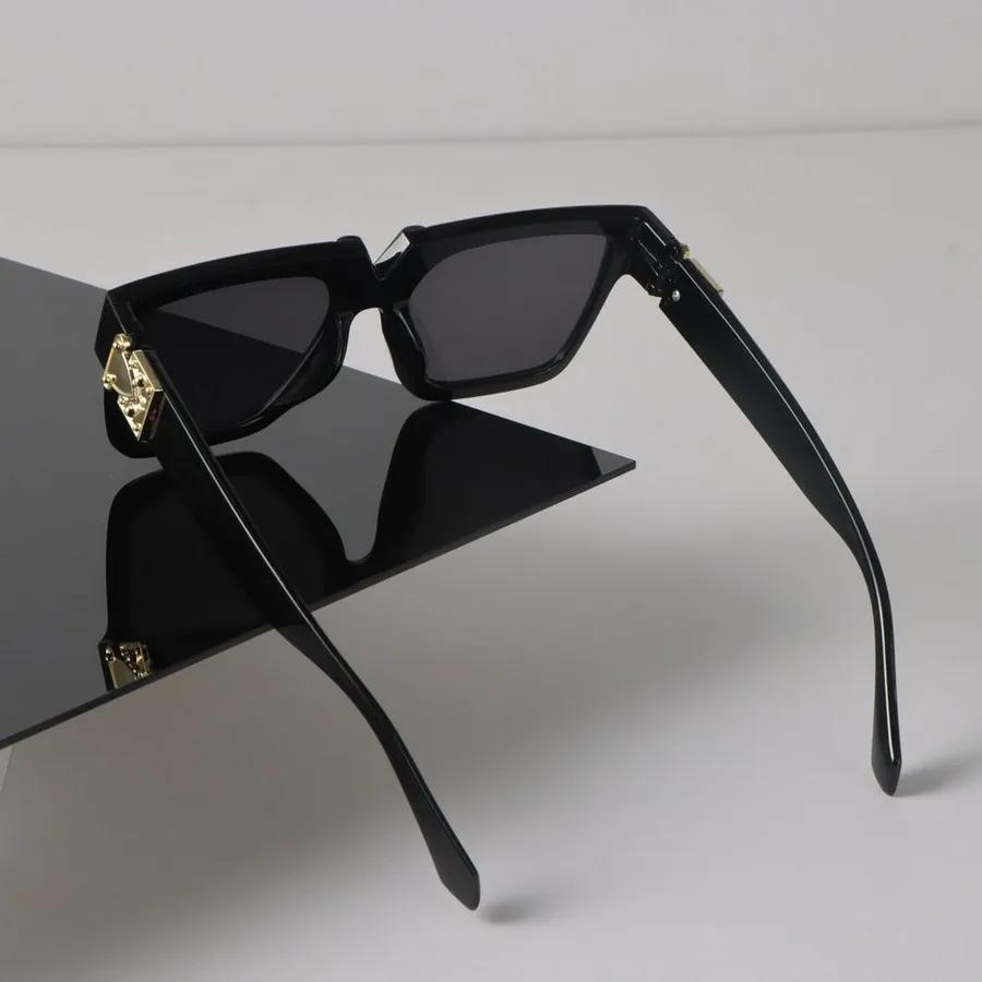 Luxury Designer Sunglasses for Women Men Retro Square Mirror Lens Black Colors Sun Glasses Oculos De Sol