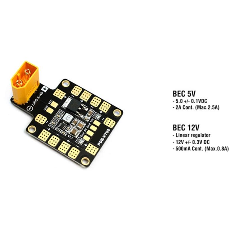Power Distribution Board PDB XT60 BEC 5V & 12V for RC Helicopter Quadcopter Muliticopter Drone