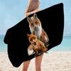 Animal Fox Microfiber Beach Towel Autumn Forest Maple Leaf Bathroom Towel Women Kids Gifts Quick Dry Travel Home Decor Camping