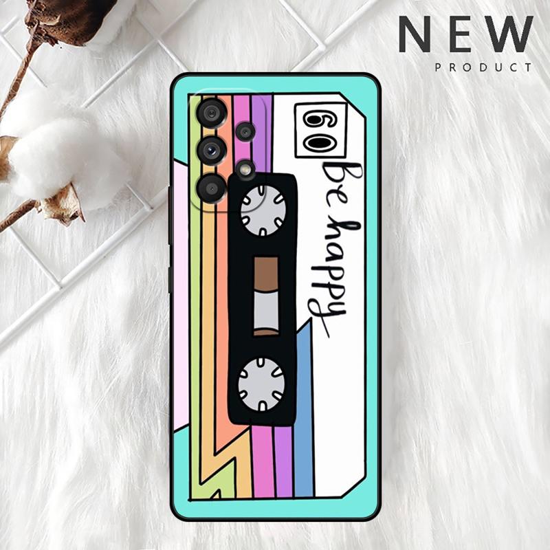 Mixtape Vintage Magnetic Tape Cassette Audio Case For Samsung Galaxy A54 A52 A14 5G A53 A12 A13 A71 A23 A34 A33 A21s Phone Cover