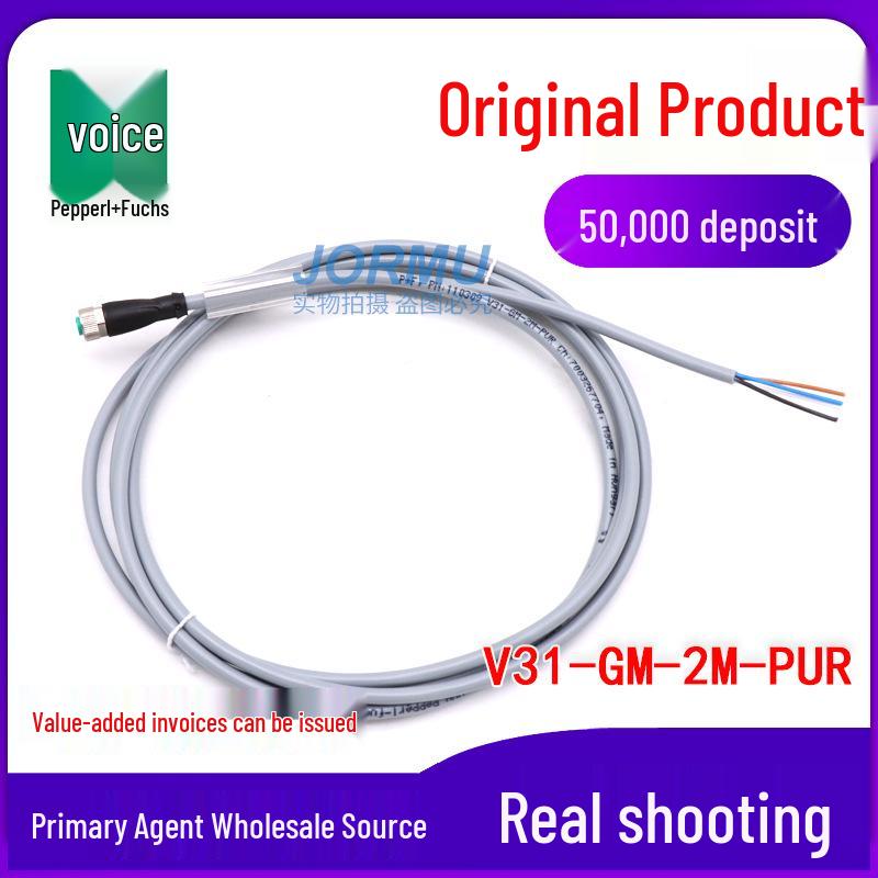 Pepperl+Fuchs 2M Sensor Cable V31-GM, M8 4-pin, Straight Connector