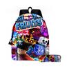 Set Due Pezzi Zaino e Astuccio Stampati Moda Blox Fruits, Grande Capacità, Alto Valore, Resistente all'Usura e allo Sporco
