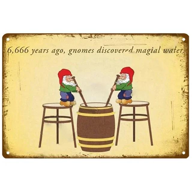 Mfoever Tin Sign Vintage Hertog Jan La Chouffe Beer Themed Metal Tin Sign Retro Belgian Brewery Wall Art Decor for Bar Pub Man Cave Rustic Iron P