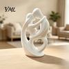 Unique Wedding Gift Ideas 3D Printed Abstract Couple Embrace Statue, Heart Hollow Love Figurine, Minimalist Romantic Soft Furnishing Displays