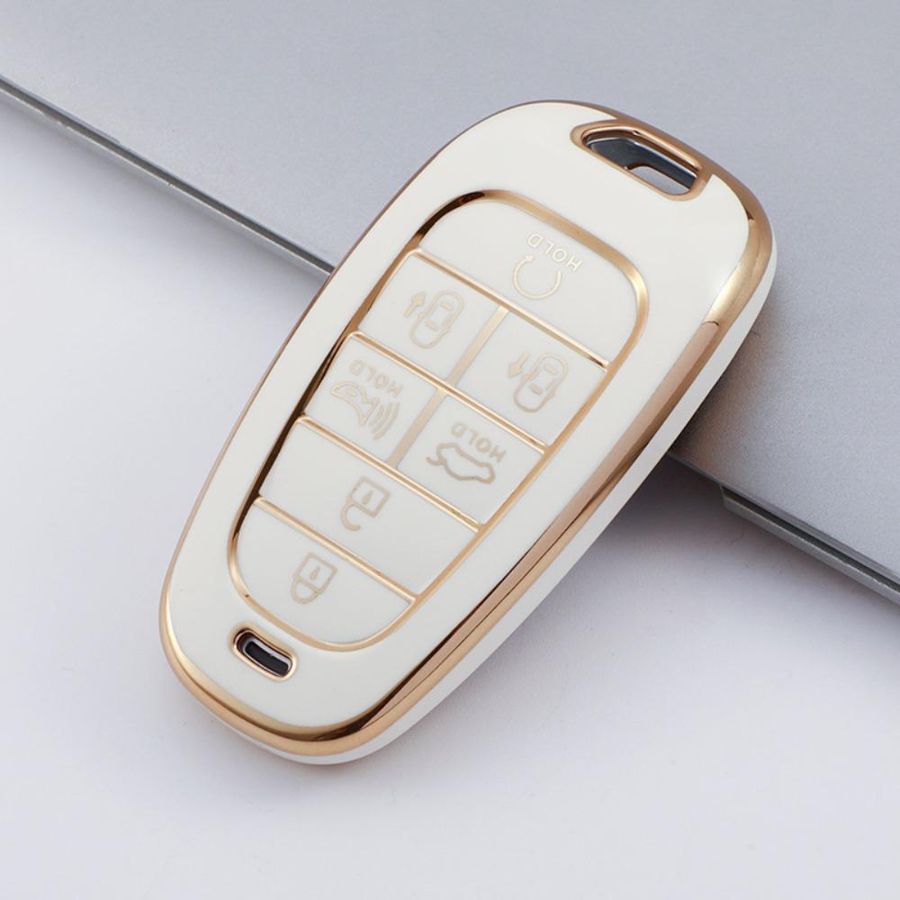 5 Key 7 Key for Hyundai Tucson L Key Cover Sonata Key Case with Gold Edge Modern Car Accessories