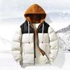 Chaqueta Acolchada Falsa de Dos Piezas Holgada Engrosada Ropa de Pan Comercio Exterior Americana Pesada Otoño e Invierno Ropa Acolchada con Capucha para Hombre y Mujer