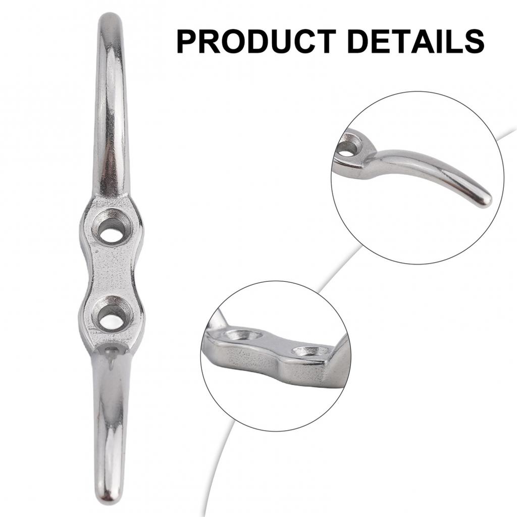 Rust Proof Stainless Steel Rope Cleat Hook for Flag Pole Halyard Boat Yacht