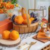 Simulation Fruit Model Artificial Orange Fake Oranges Artificial Fruit Toys Food Photography Props Rattan Storage Tray Basket