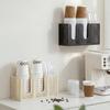 3 Girds Disposable Paper Cup Holder Plastic Detachable Design Coffee Cup Storage Rack Large Capacity Wall Mounted