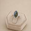 Blue Fire Labradorite Marquise Ring 6x12mm, 925 Sterling Silver Statement Ring, Flashy Gemstone Jewelry