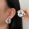 1 Pair of Stylish And Elegant Twisted Earrings, Suitable for Daily Life, Banquets/Parties, Travel, Vacations, Festivals And Other Occasions,