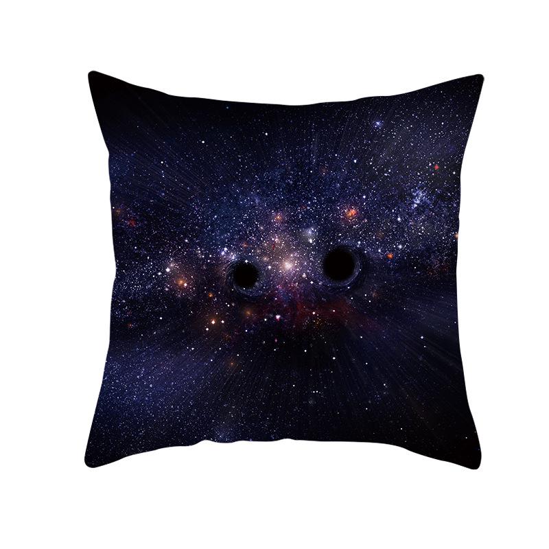 45*45cm Mysterious Cosmic Planet Black Hole Series Pillowcase Sofa Office Seat Cushion Cover Creative Ornament Home Decoration