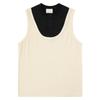 American Texture Vest Sports Fake Two-piece Vest Men's Summer Teen Loose Casual Simple Sleeveless T-shirt