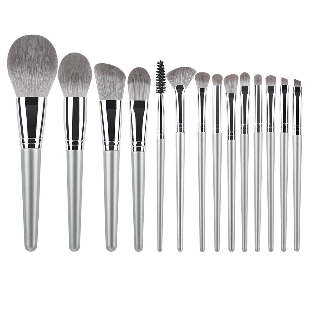 14pcs Soft Makeup Brush Set For Cosmetic Tool, Professional Use, Contour Eyeshadow, Application Powder Foundation With Bag