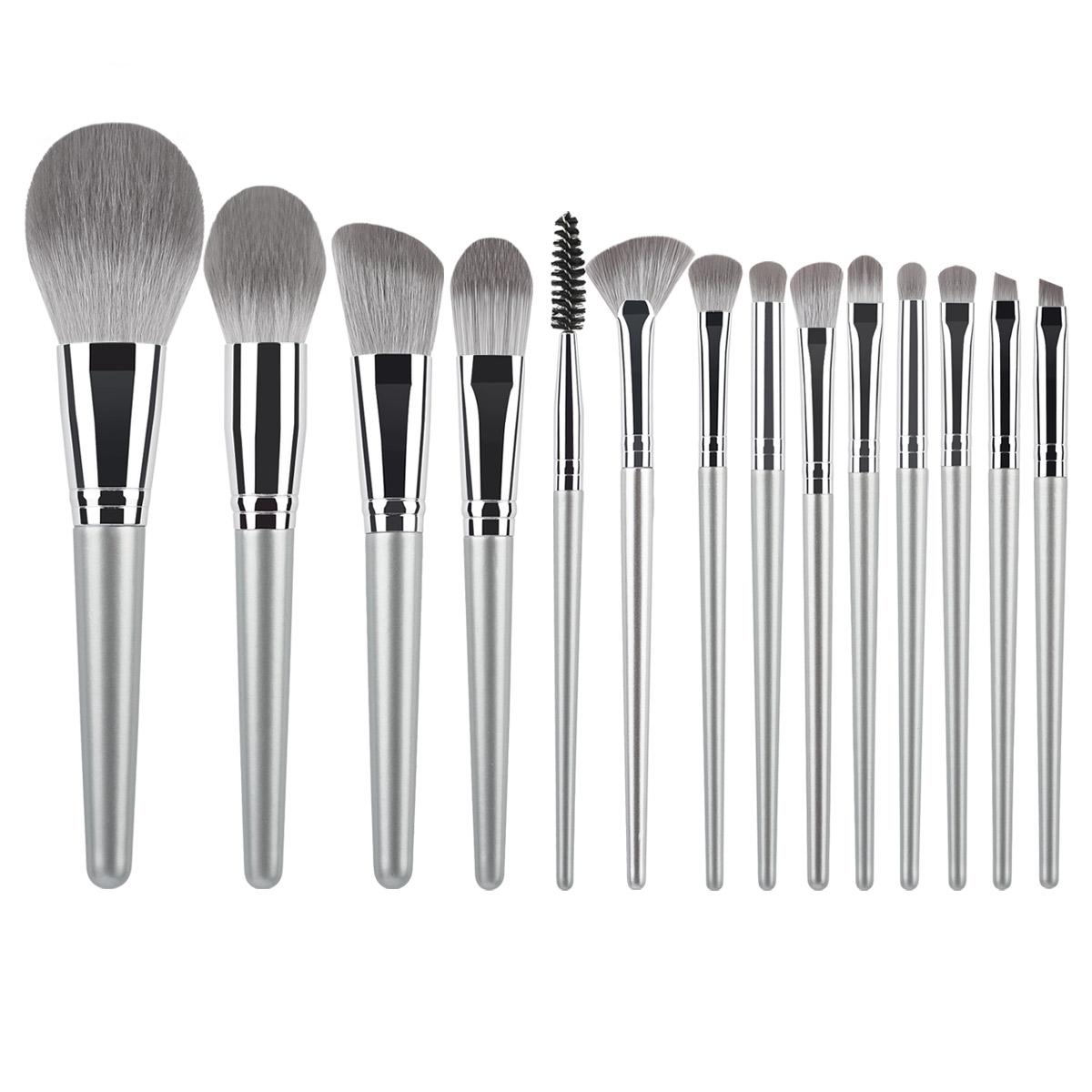 

14pcs Soft Makeup Brush Set For Cosmetic Tool, Professional Use, Contour Eyeshadow, Application Powder Foundation With Bag