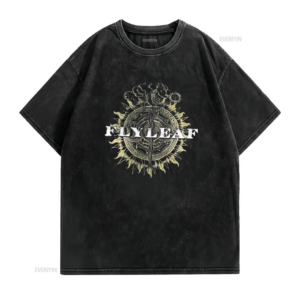 FLYLEAF  Unite Fight Tour Black T Shirt U S Dates SZ XL NWOT Vintage Washed Casual Soft Graphic Versatile