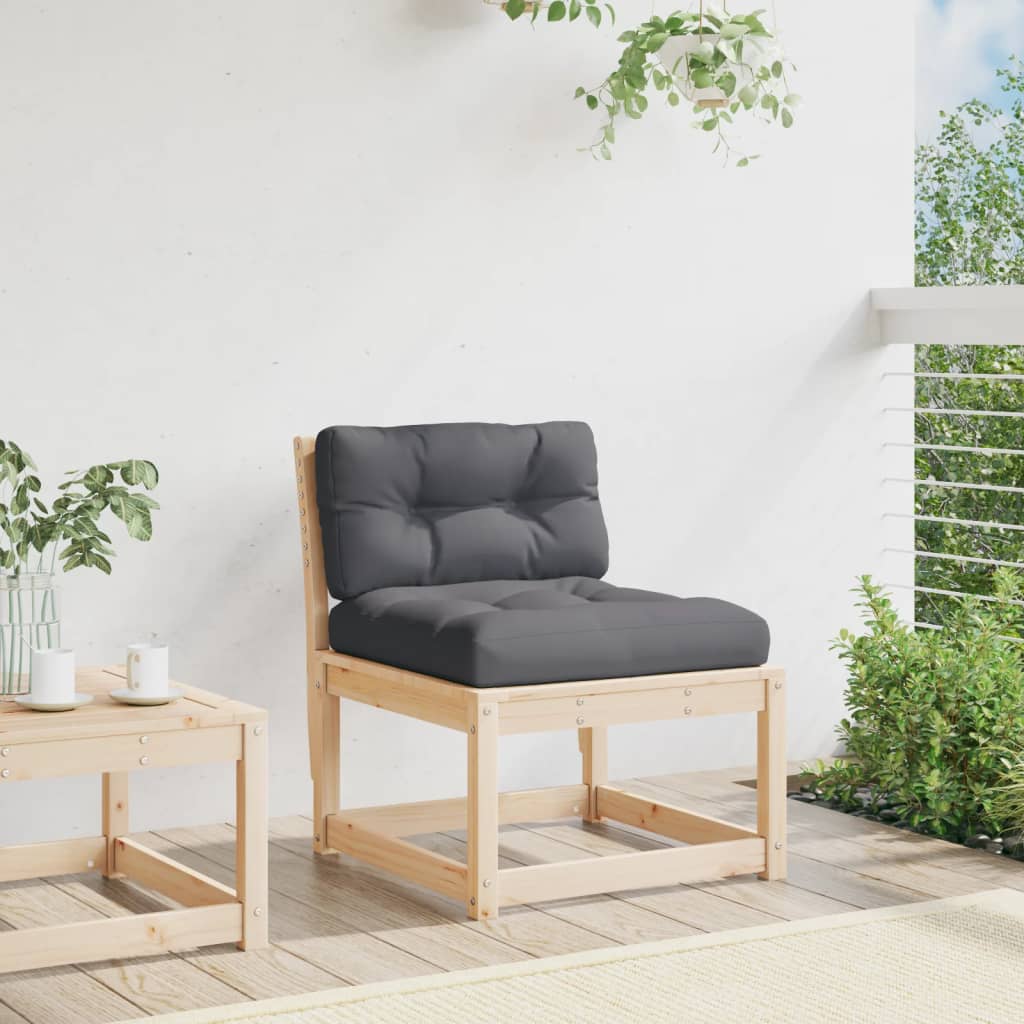 Garden Sofa with Cushions Solid Pine Wood