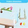 Parakeet Perch Desktop Swing Standing Pole With Clip BendableBird Stand Perch For Canary Finch Cockatiel Lovebird Hummingbird