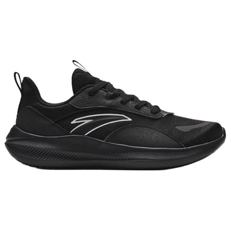 Anta Light Elf Collection Shock Absorbers Slip Resistant Abrasion Resistant Breathable Casual Running Shoes Men's Black Sneakers 912345512-5