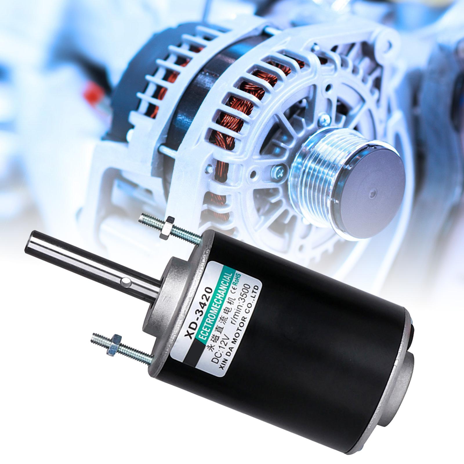 Motore Elettrico con Riduttore ad Alta Velocità 12/24V 30W Motore a Magneti Permanenti Motore Elettrico con Riduttore Reversibile per Generatore Fai-d